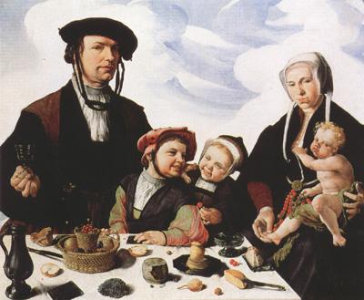 HEEMSKERCK, Maerten van Family Portrait (mk08) oil painting picture